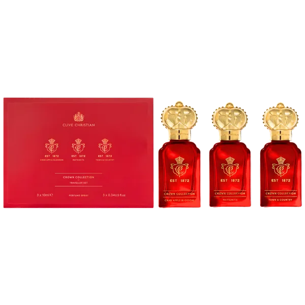 Clive Christian Crown Traveller Set - 3 x 10ml (Crab Apple Blossom + Matsukita + Town & Country)
